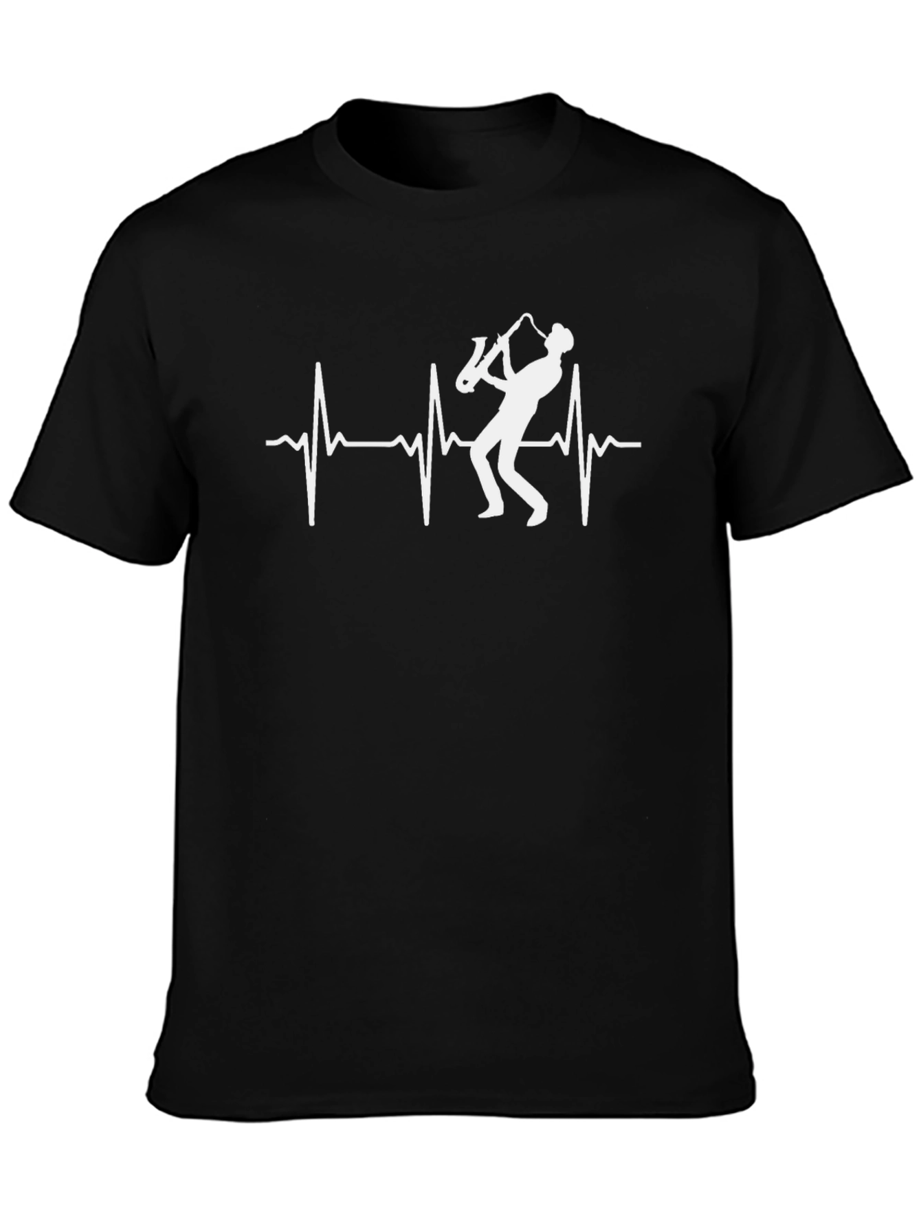 Saxophone Heartbeat T-Shirt - Musician Tee