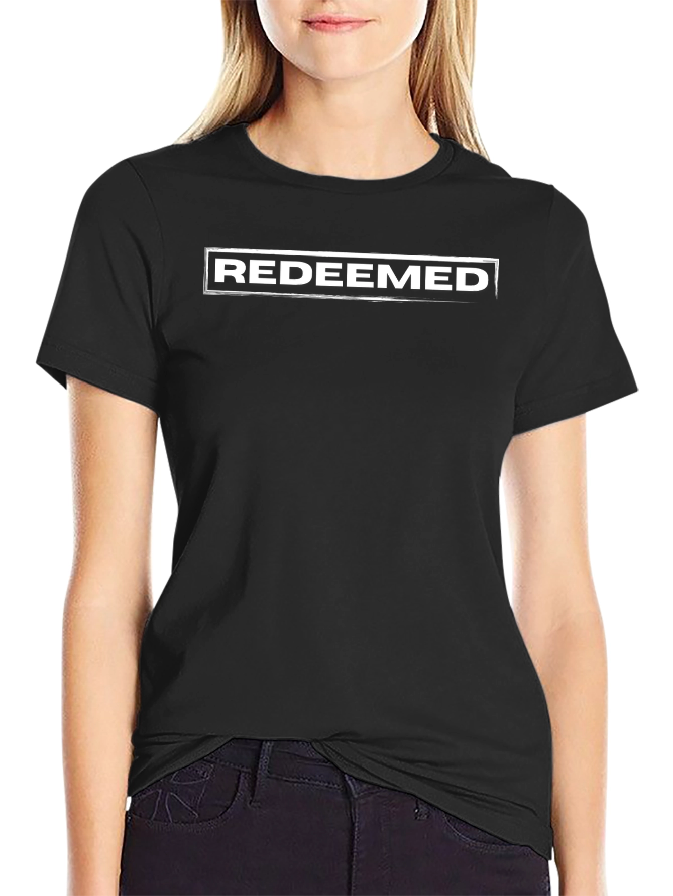 Redeemed Graphic Print Black T-Shirt