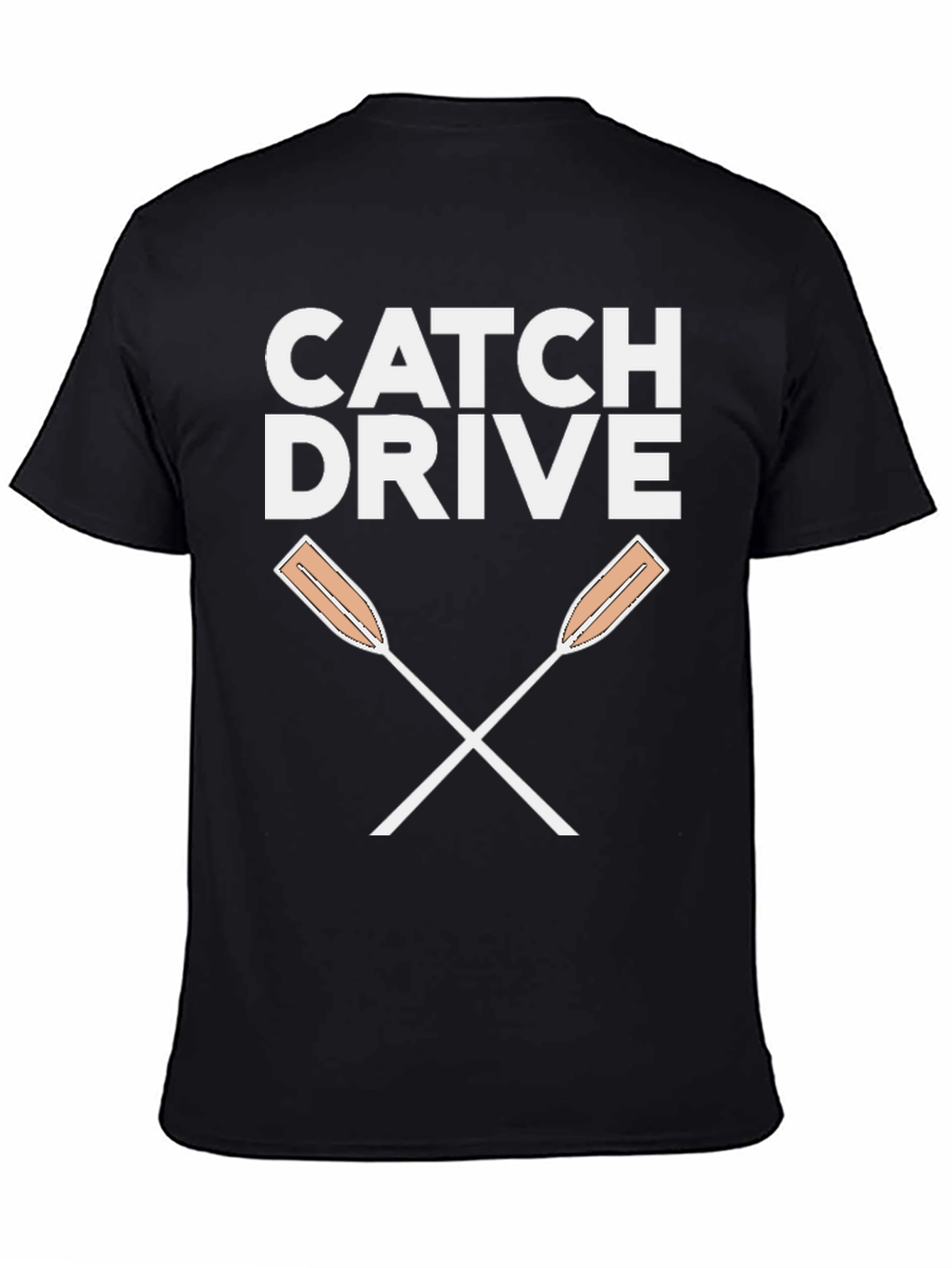Catch Drive Rowing Oars T-Shirt - Black