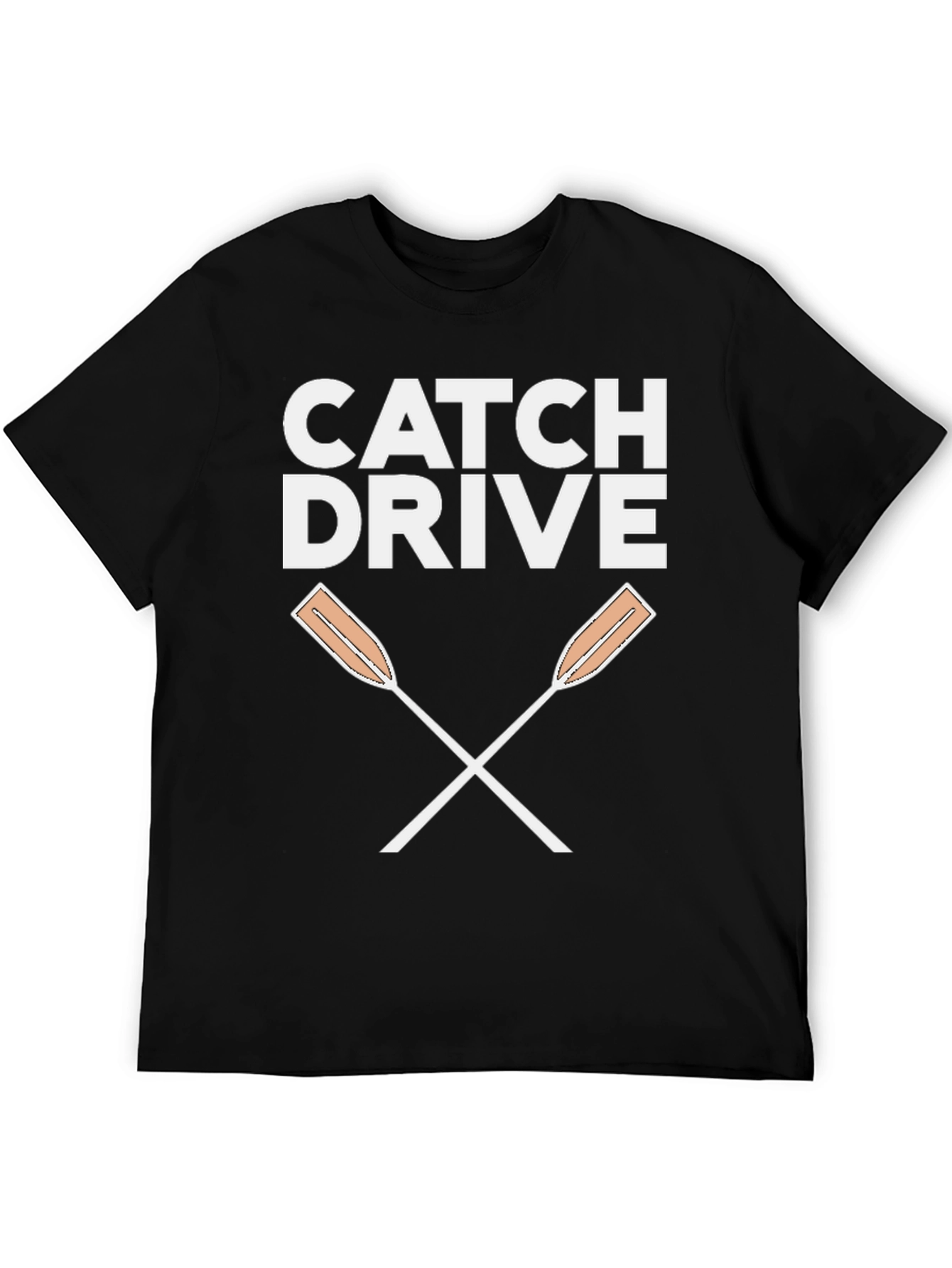 Catch Drive Rowing Oars T-Shirt - Black