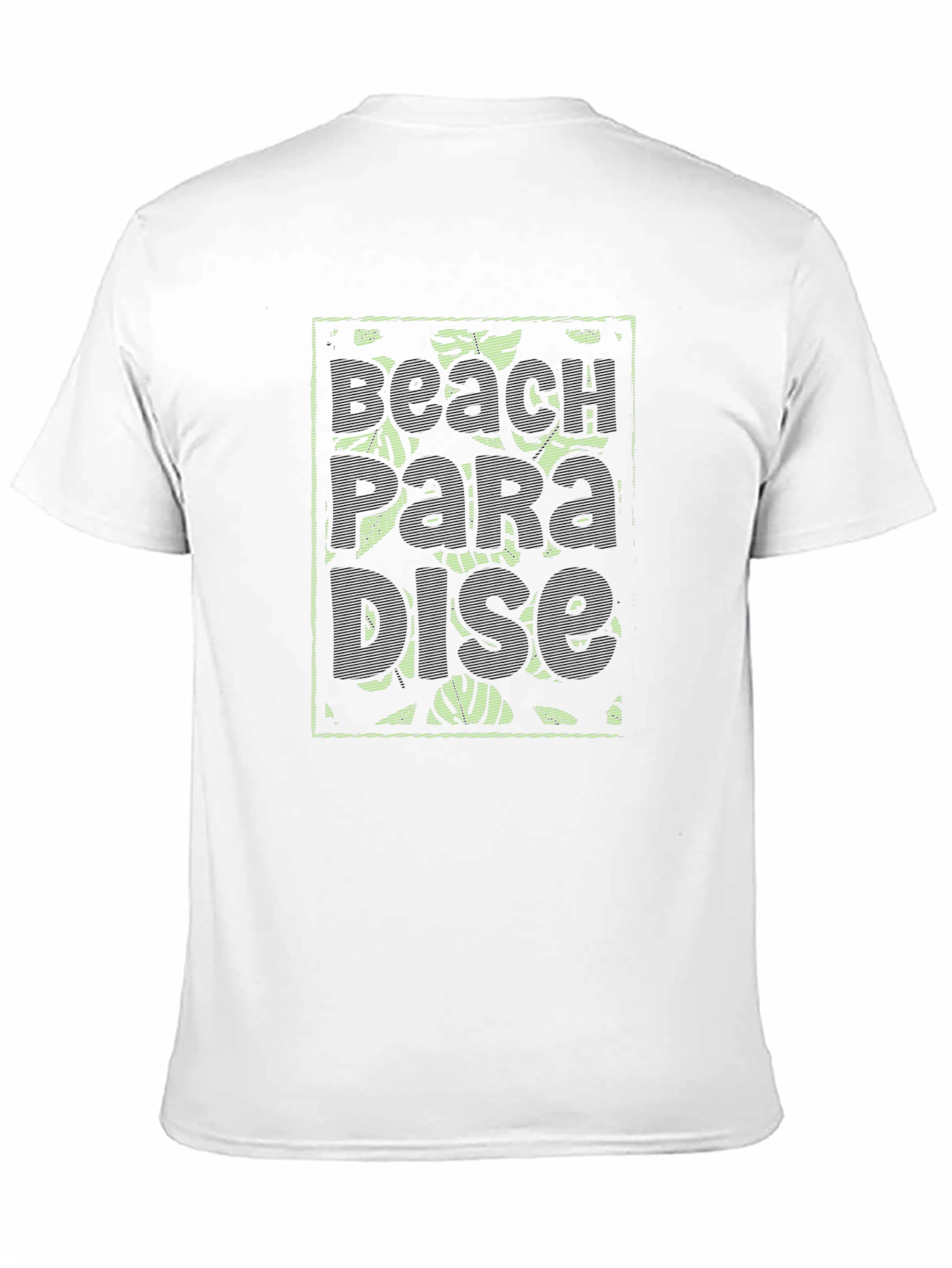 Beach Paradise Graphic T-Shirt - Black