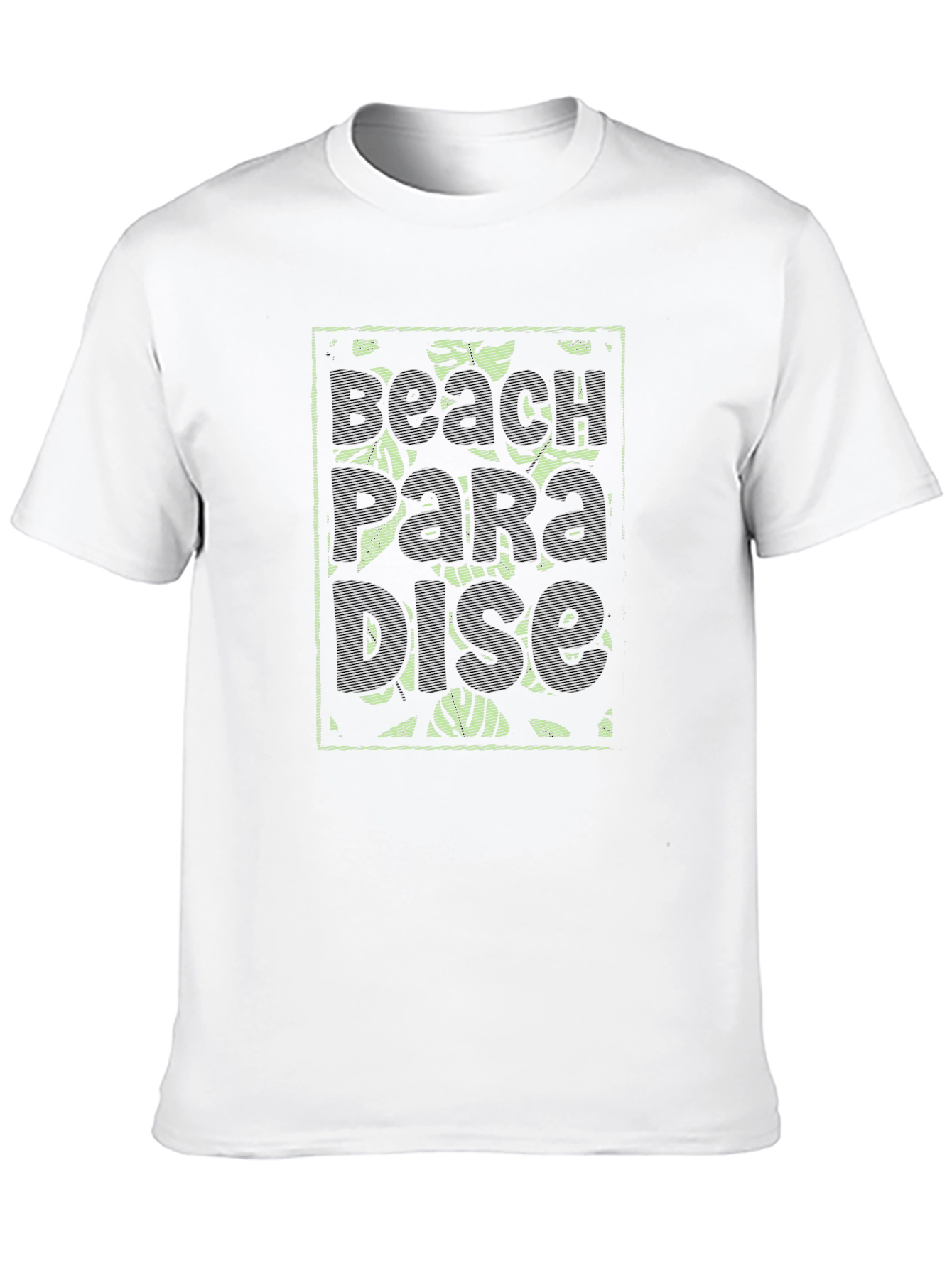 Beach Paradise Graphic T-Shirt - Black