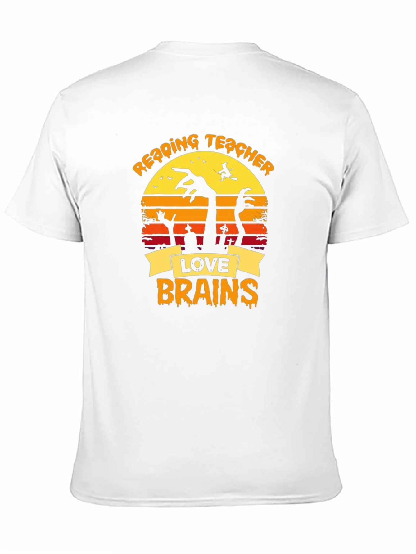 Reading Teacher Halloween Love Brains T-Shirt