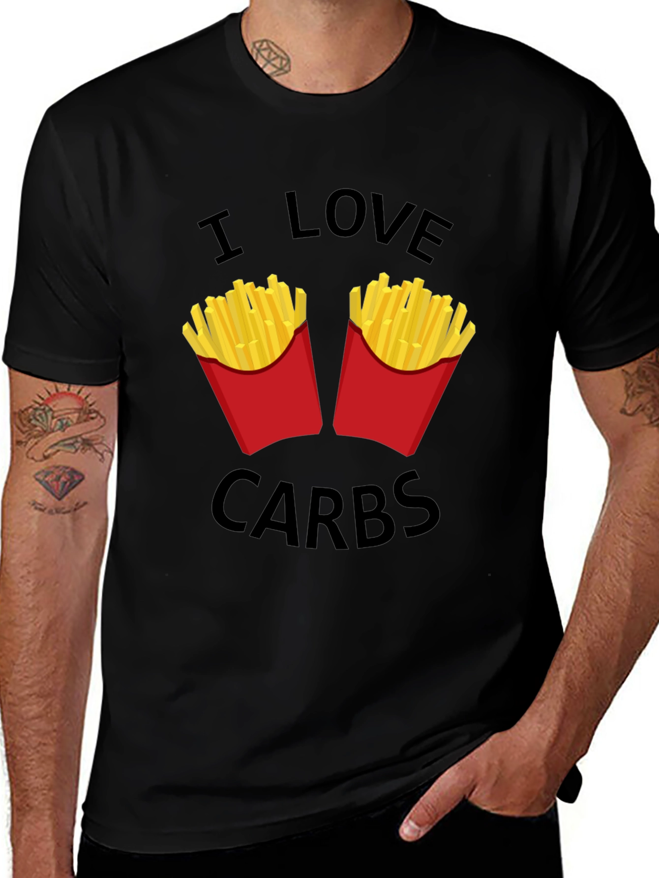 I Love Carbs T-Shirt - Funny Foodie Tee