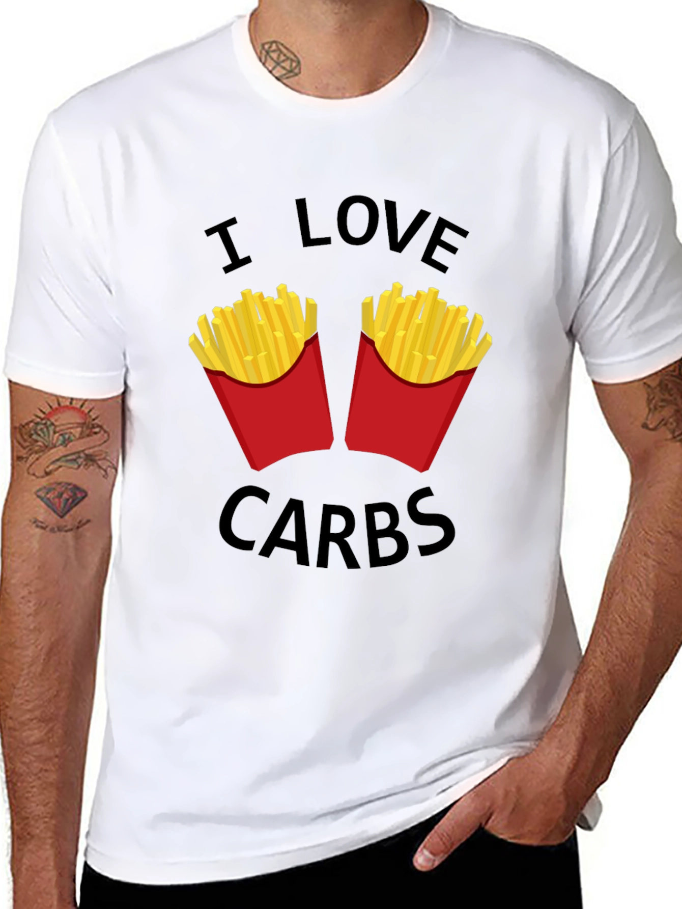 I Love Carbs T-Shirt - Funny Foodie Tee