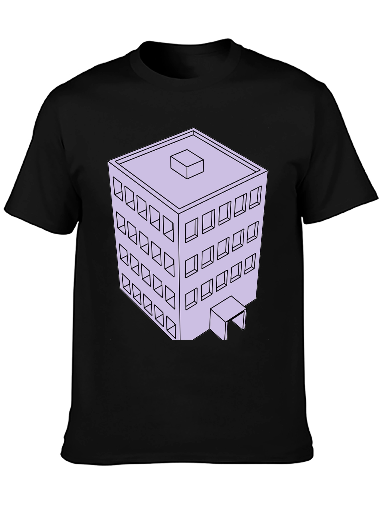 Architectural T-Shirt with 3D Building Design