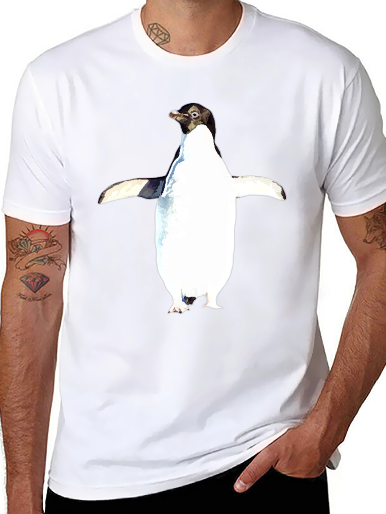 Penguin Graphic Tee - Black Unisex T-Shirt