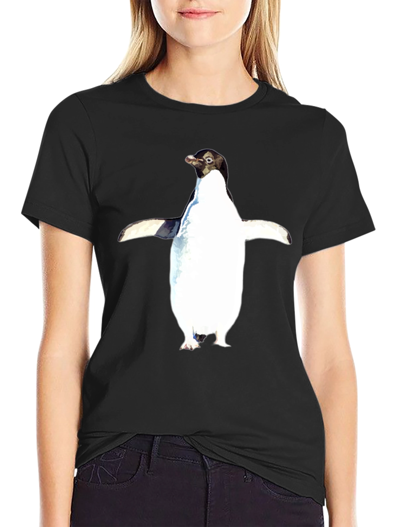 Penguin Graphic Tee - Black Unisex T-Shirt