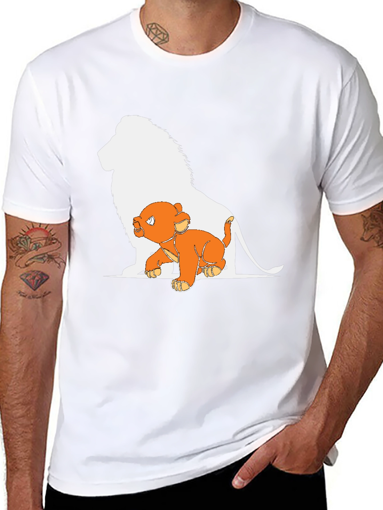 Lion King Graphic Tee - Black Cotton T-Shirt