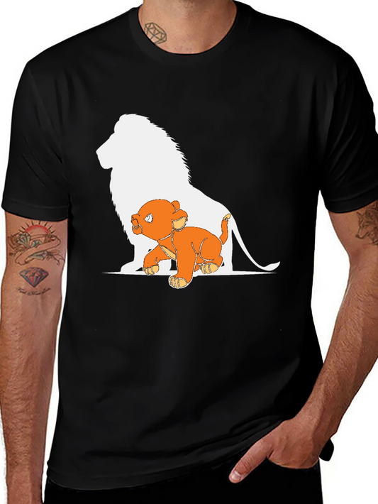 Lion King Graphic Tee - Black Cotton T-Shirt
