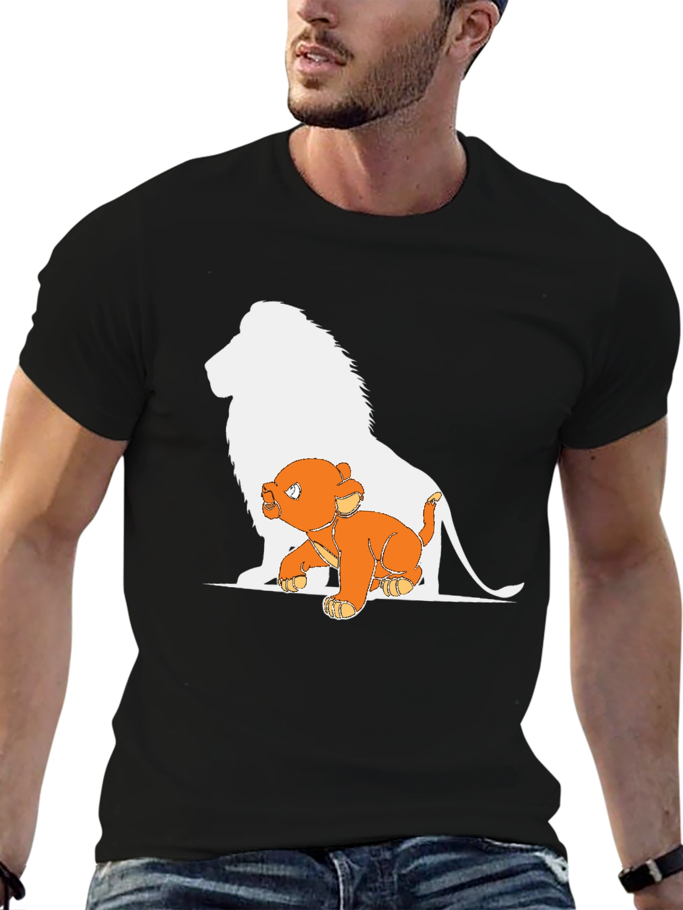 Lion King Graphic Tee - Black Cotton T-Shirt