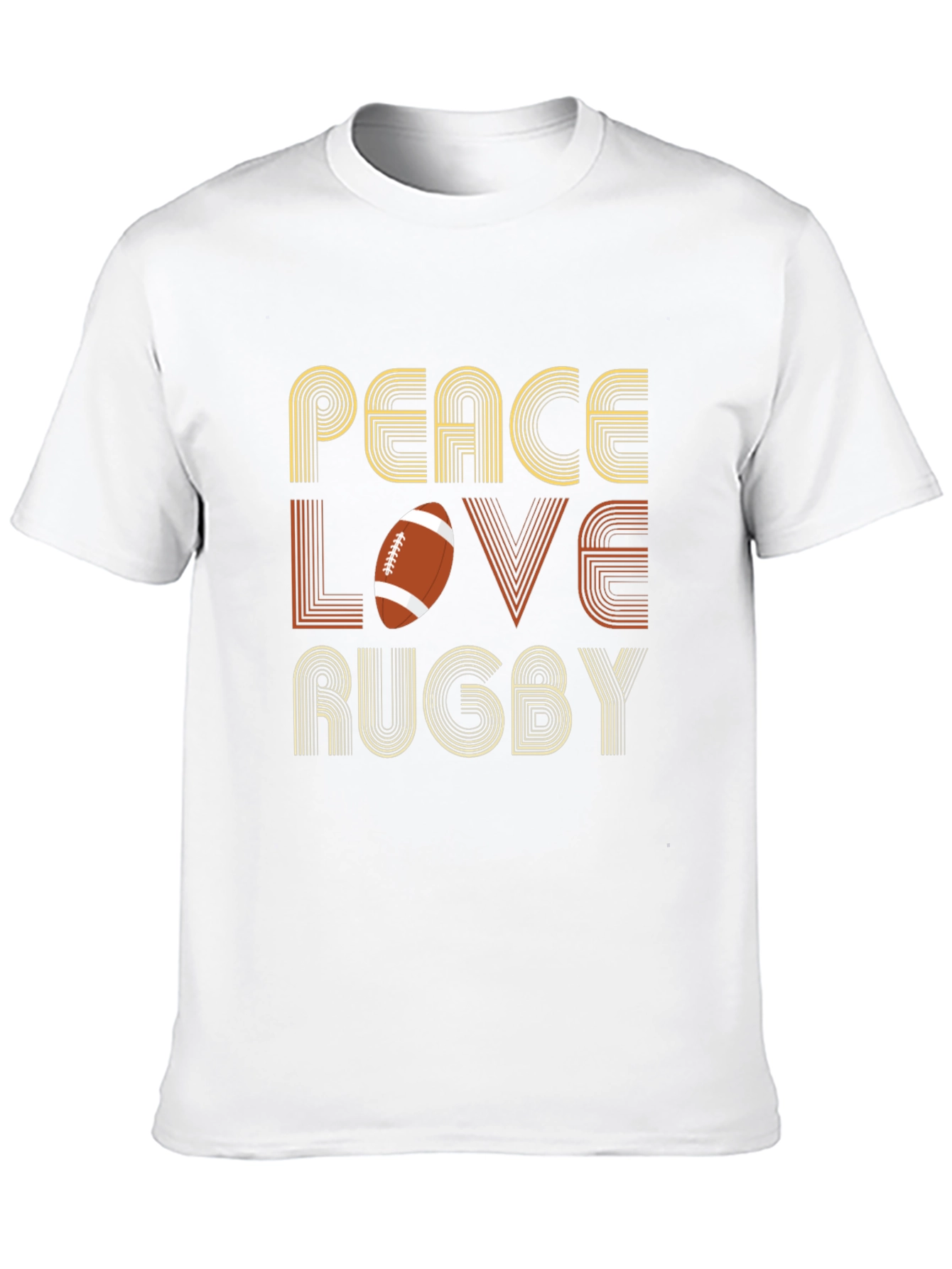 Peace Love Rugby Graphic T-Shirt