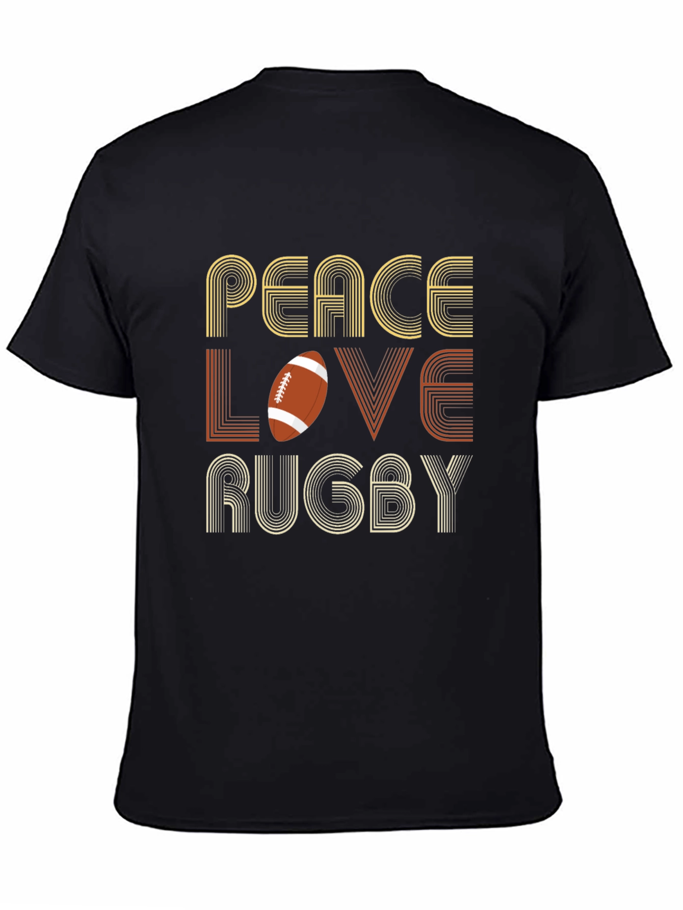 Peace Love Rugby Graphic T-Shirt