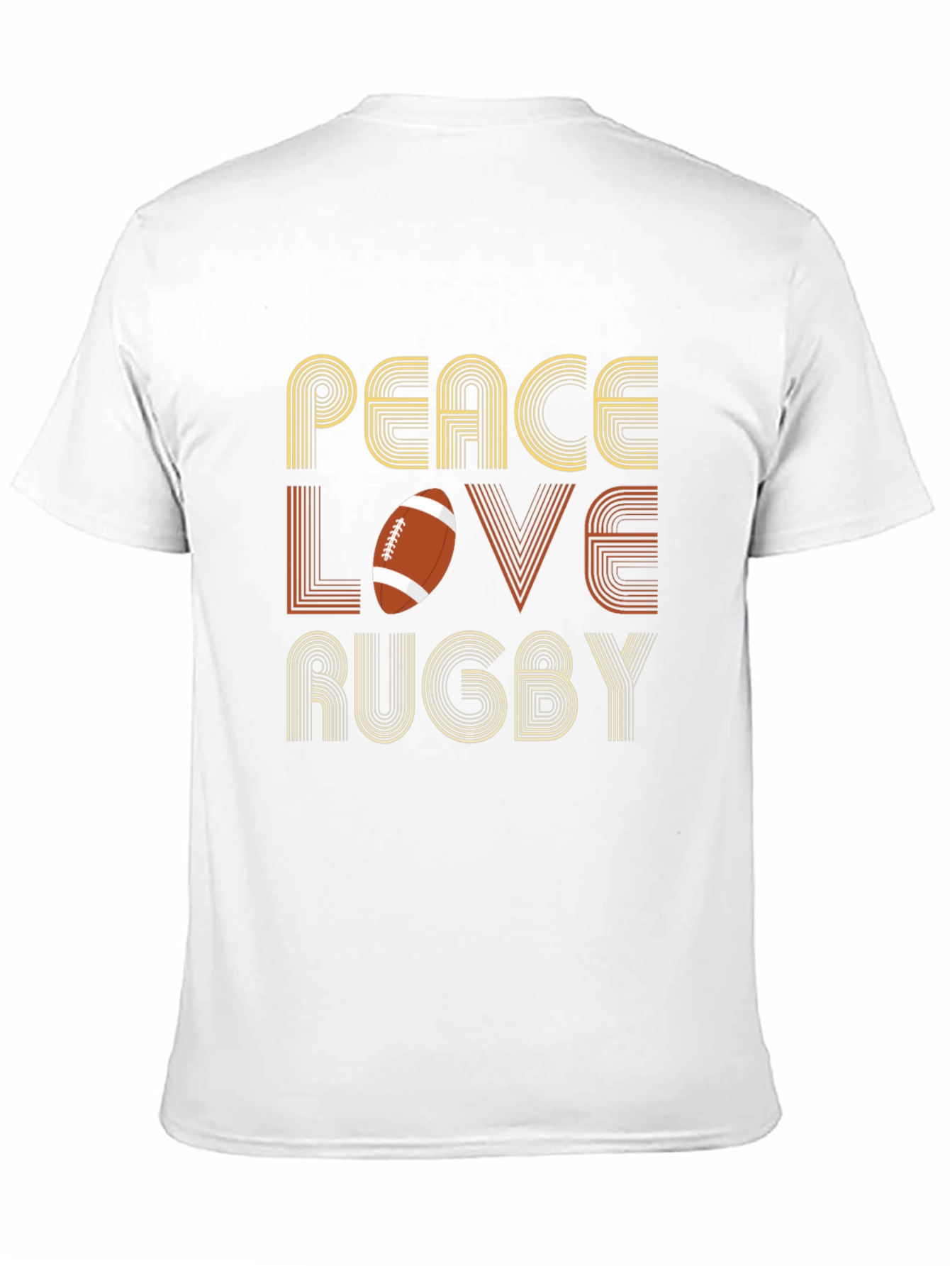 Peace Love Rugby Graphic T-Shirt