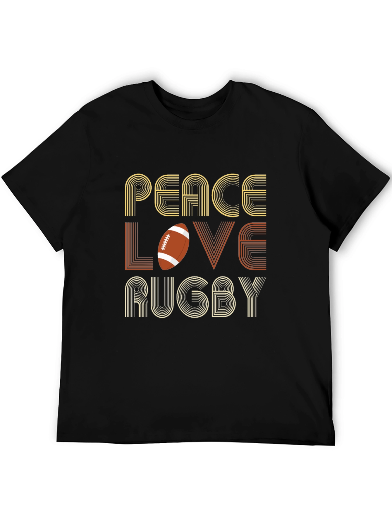 Peace Love Rugby Graphic T-Shirt