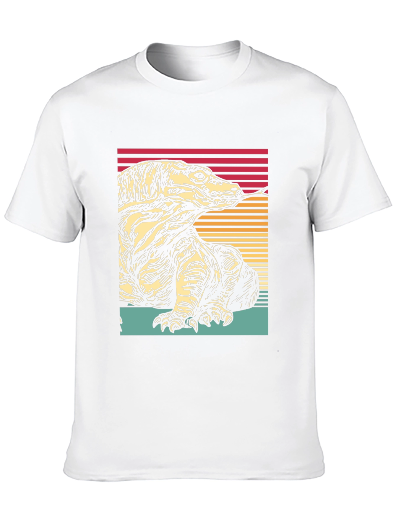Komodo Dragon Graphic Tee - Retro Style
