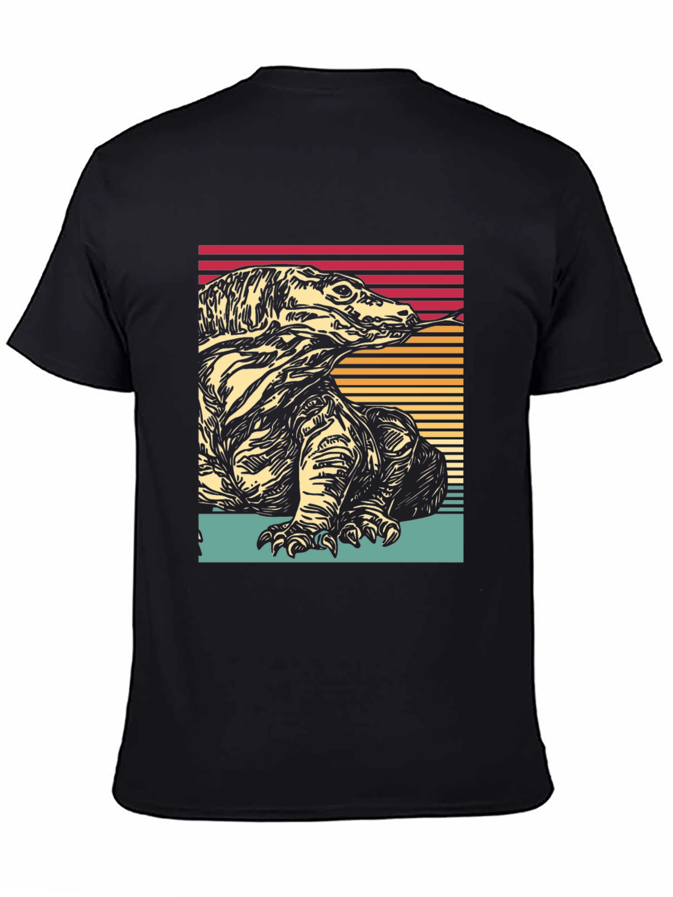 Komodo Dragon Graphic Tee - Retro Style