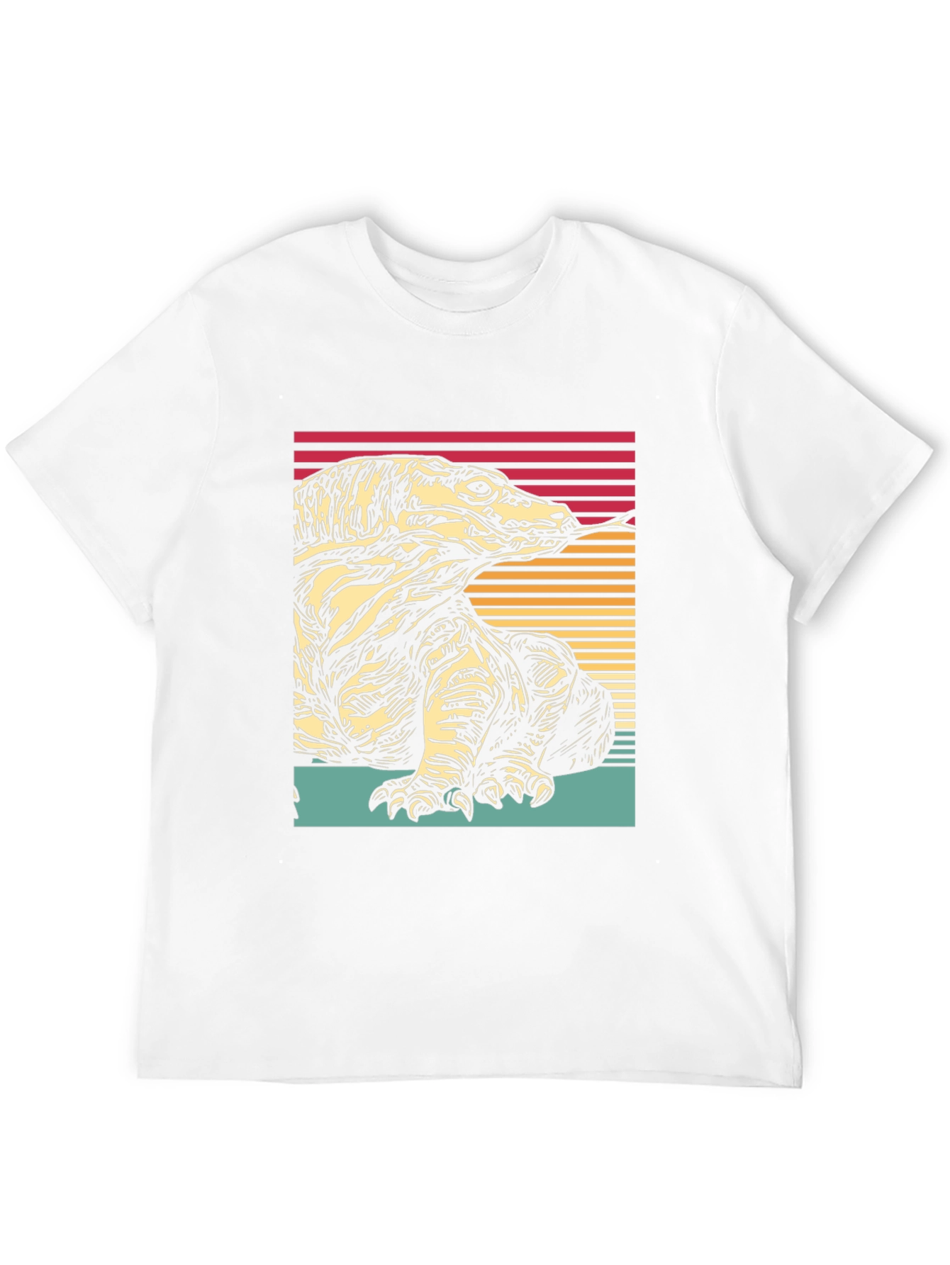 Komodo Dragon Graphic Tee - Retro Style