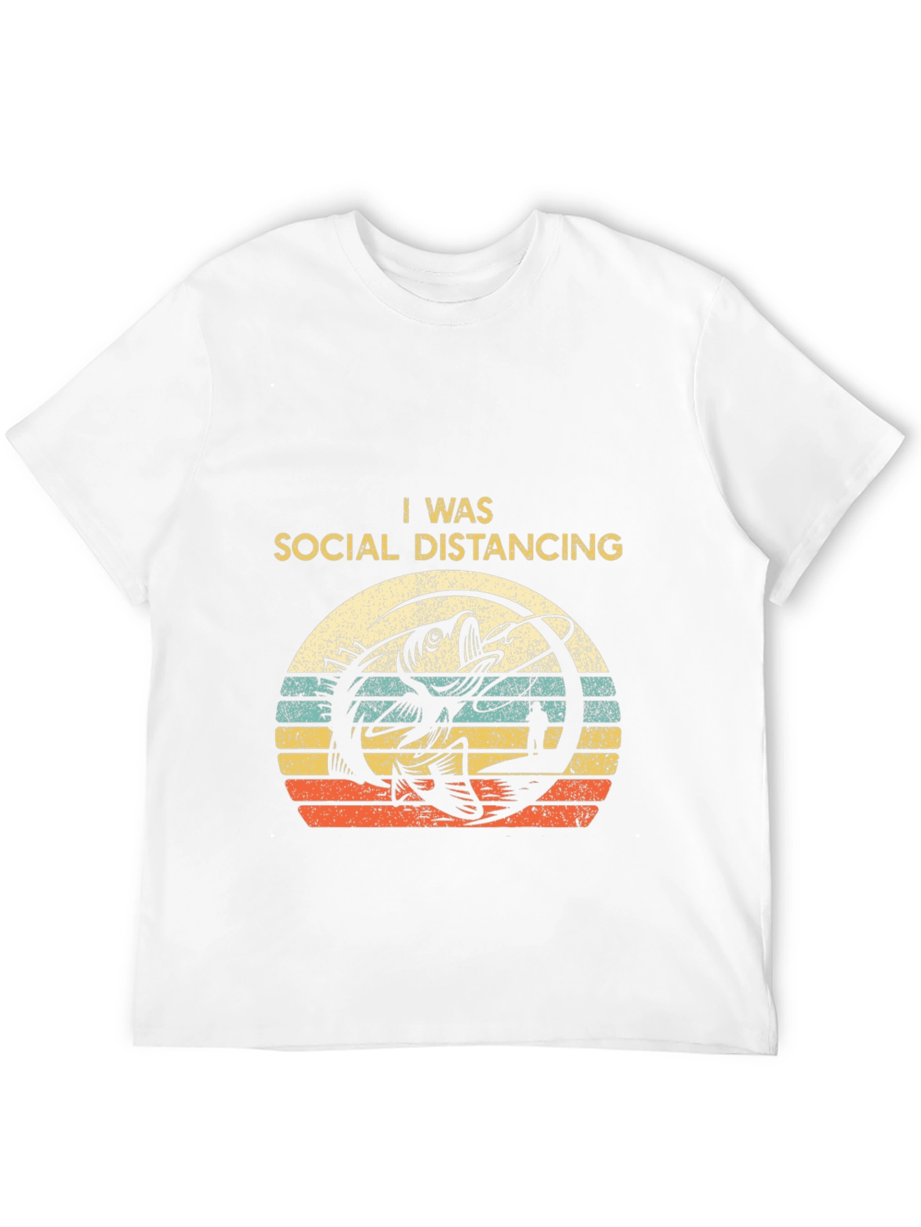 Social Distancing Fishing T-Shirt