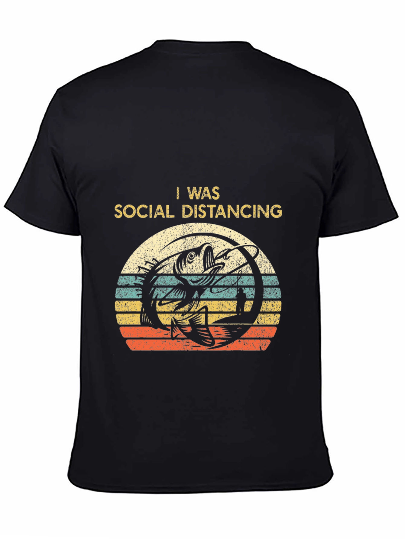 Social Distancing Fishing T-Shirt