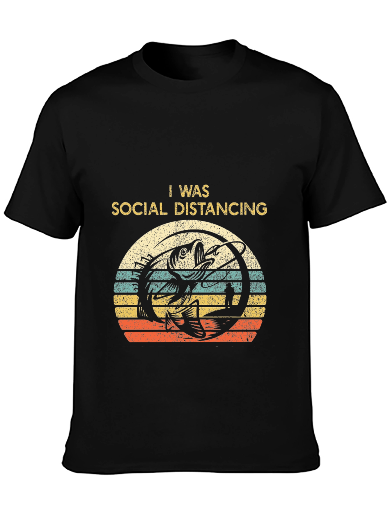 Social Distancing Fishing T-Shirt