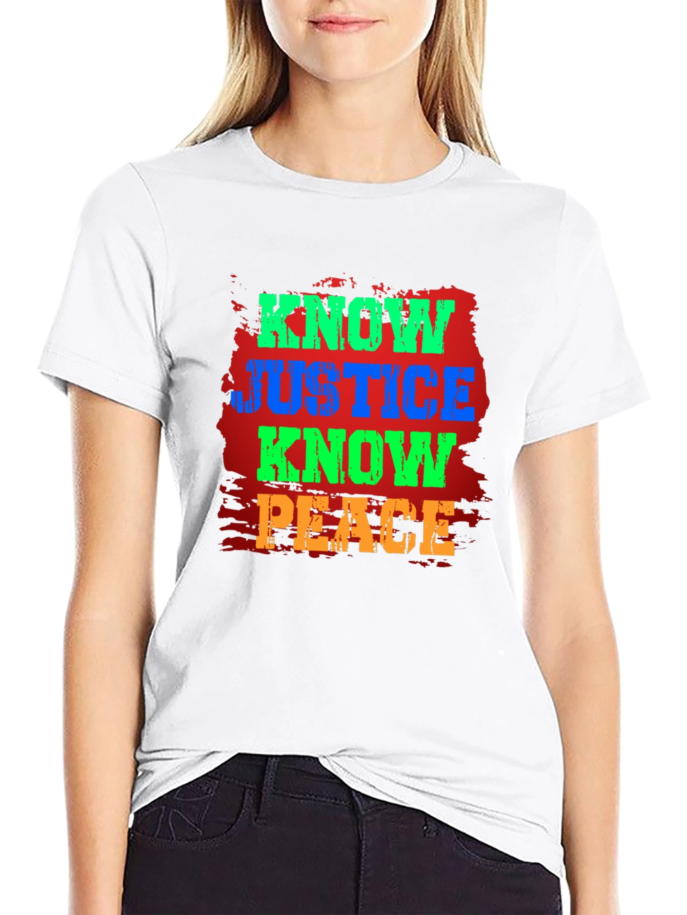 Know Justice Know Peace Graphic T-Shirt