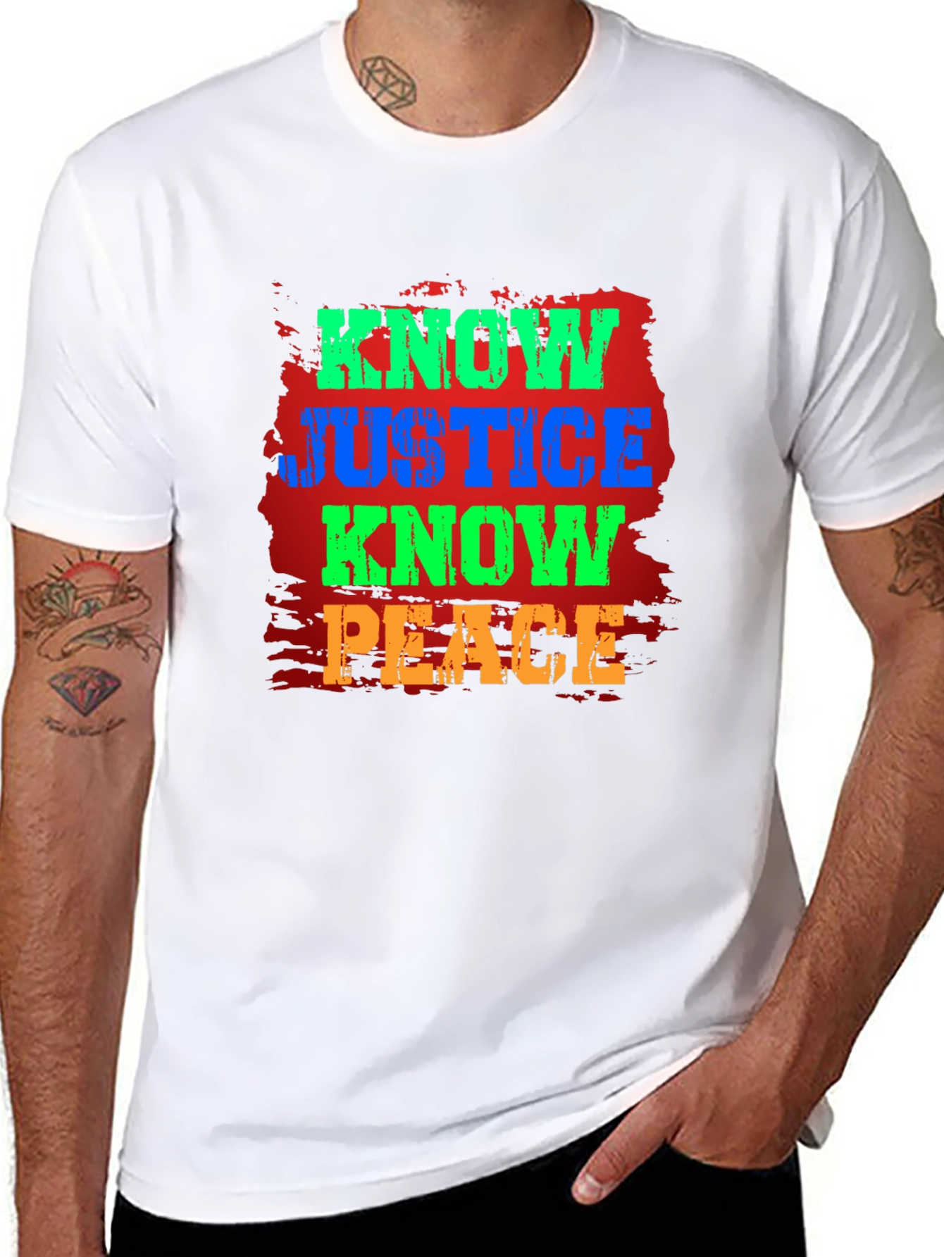 Know Justice Know Peace Graphic T-Shirt