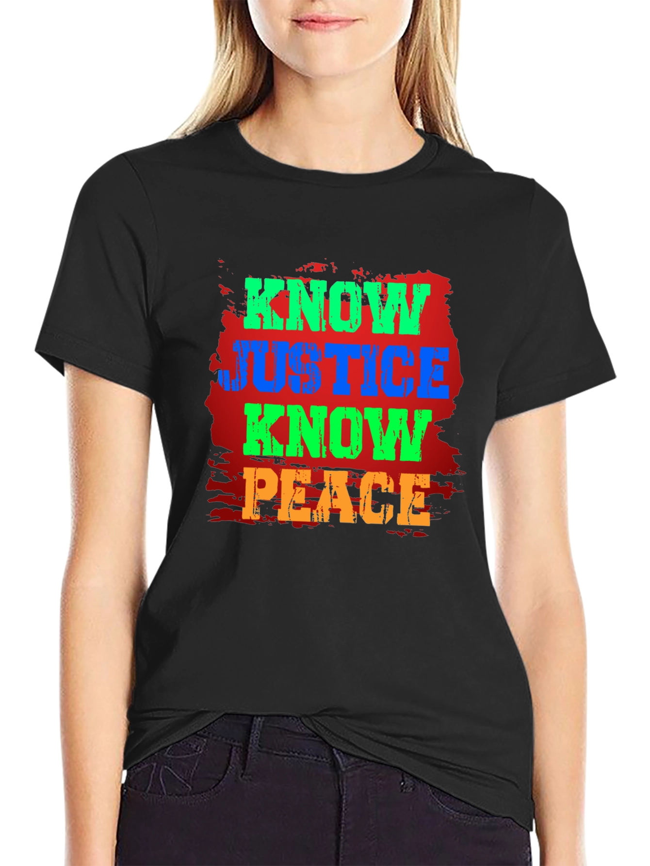 Know Justice Know Peace Graphic T-Shirt