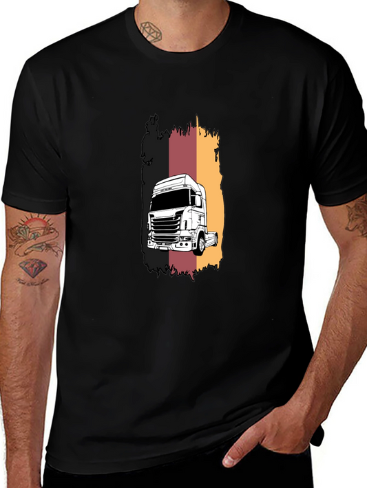 Truck Graphic Tee - Black Short Sleeve