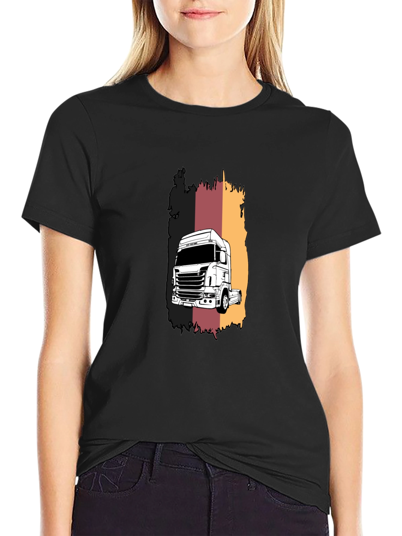 Truck Graphic Tee - Black Short Sleeve