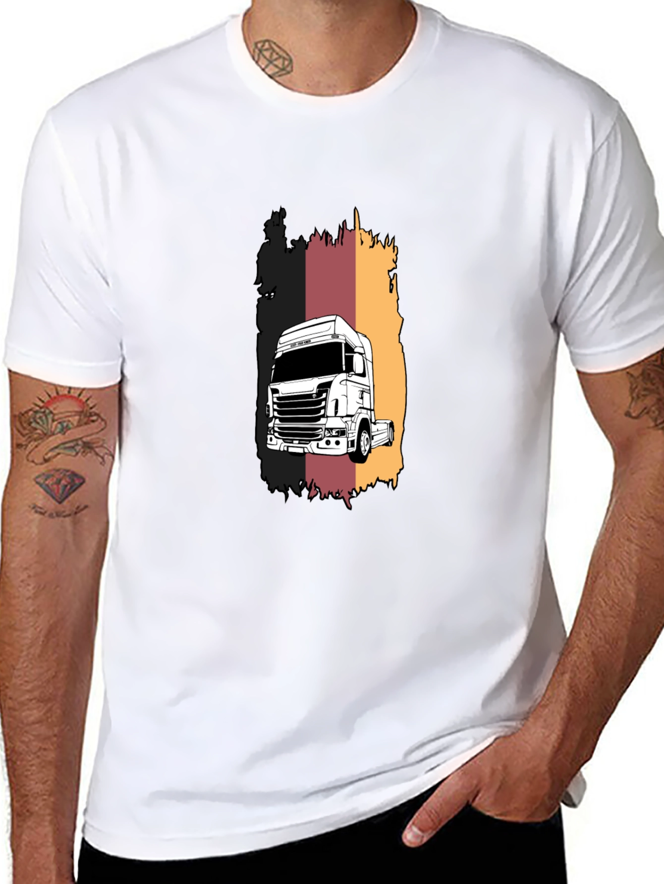Truck Graphic Tee - Black Short Sleeve