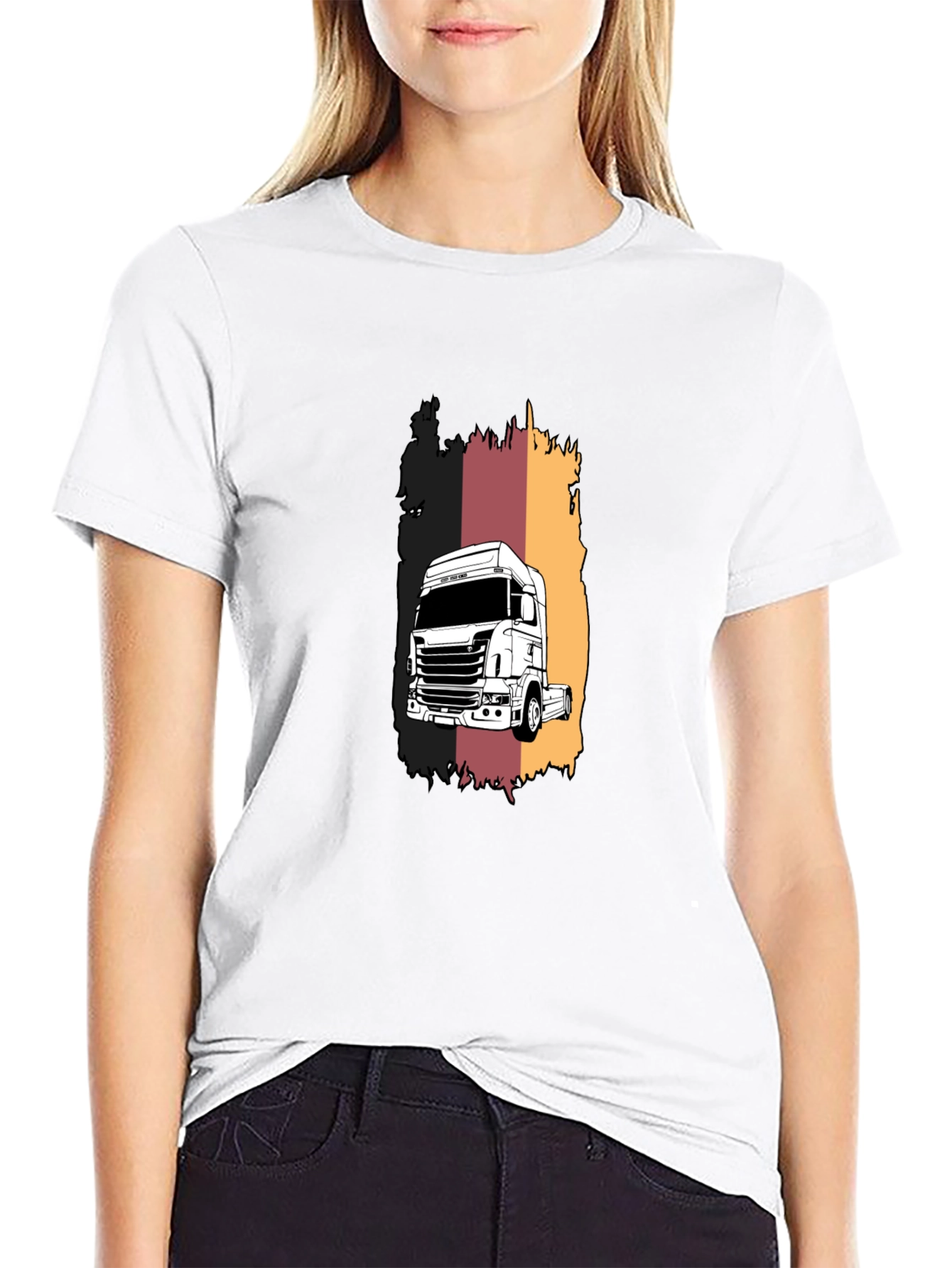 Truck Graphic Tee - Black Short Sleeve