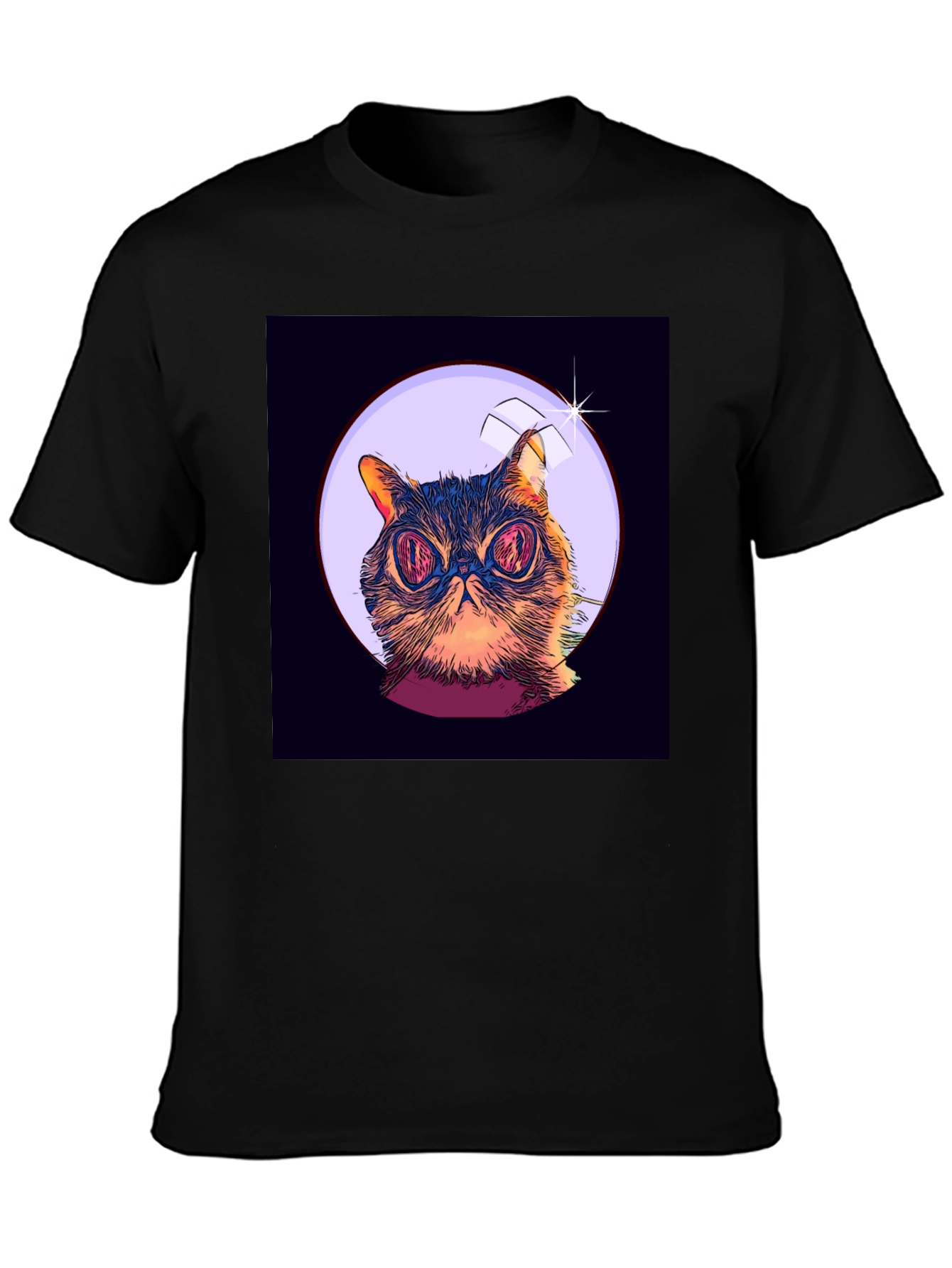 Cat Astronaut Graphic T-Shirt