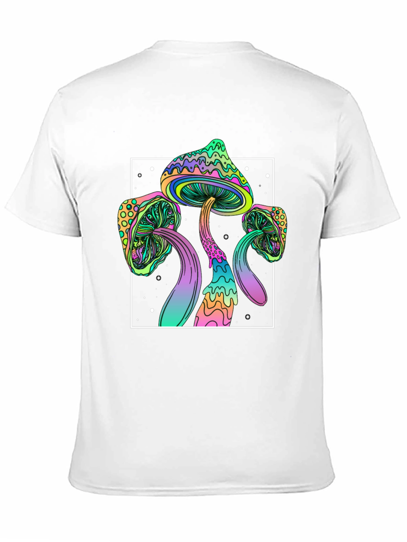 Psychedelic Mushroom T-Shirt - Black Trippy Tee