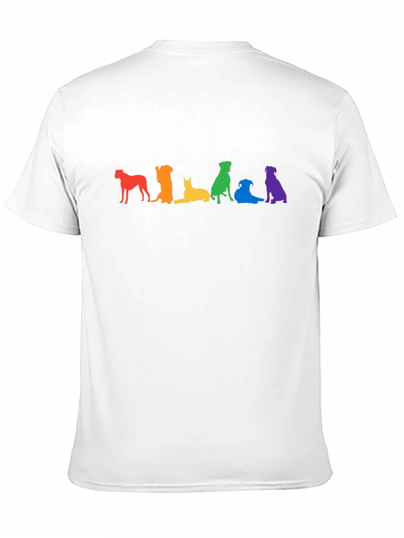 Rainbow Dog Breed Silhouette Graphic Tee
