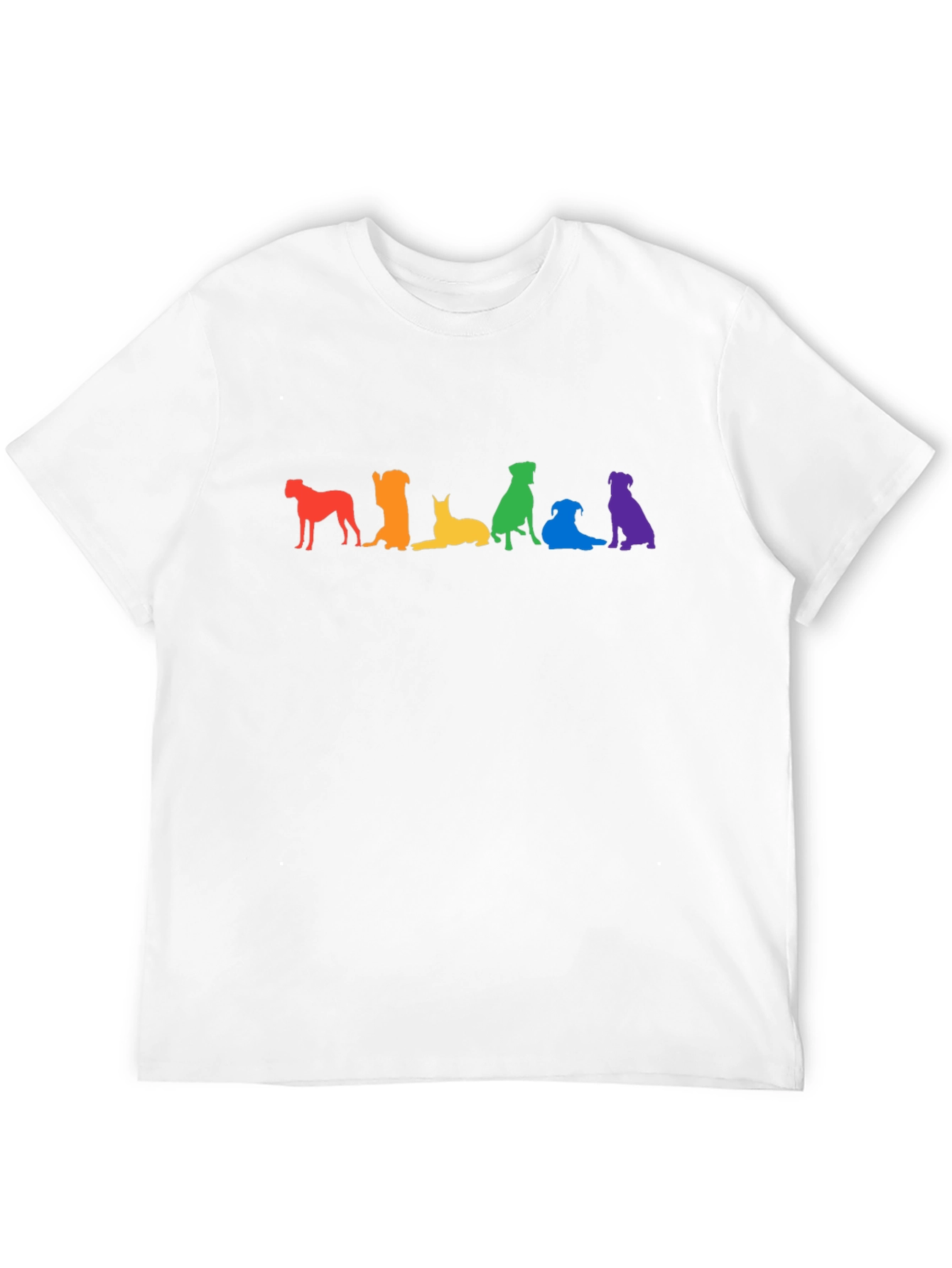 Rainbow Dog Breed Silhouette Graphic Tee