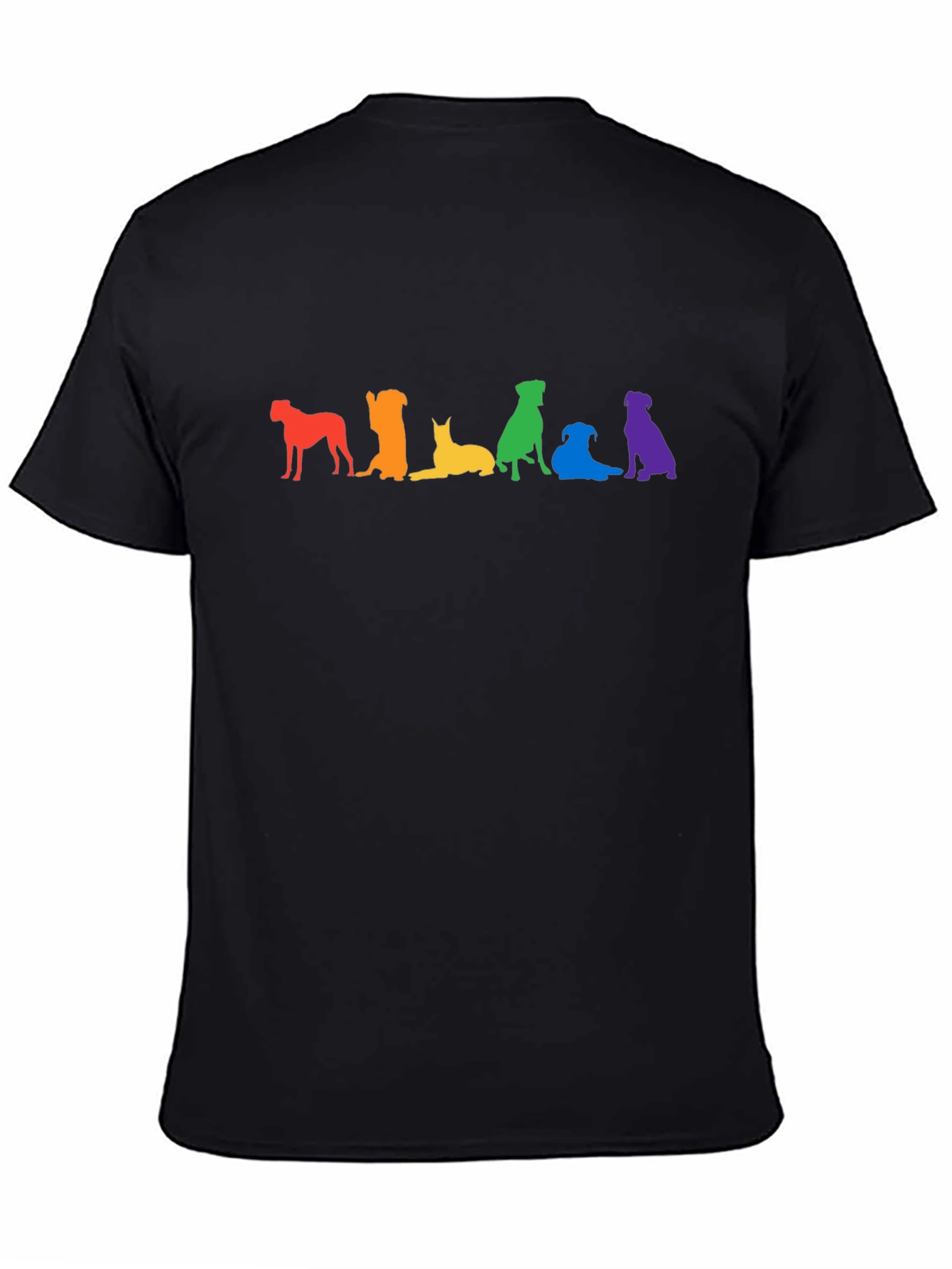 Rainbow Dog Breed Silhouette Graphic Tee