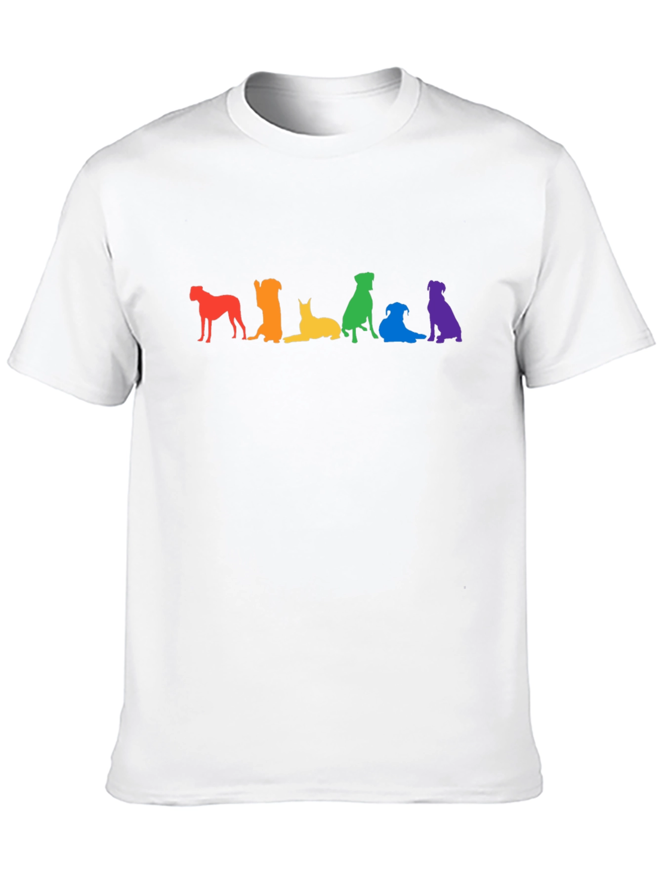 Rainbow Dog Breed Silhouette Graphic Tee