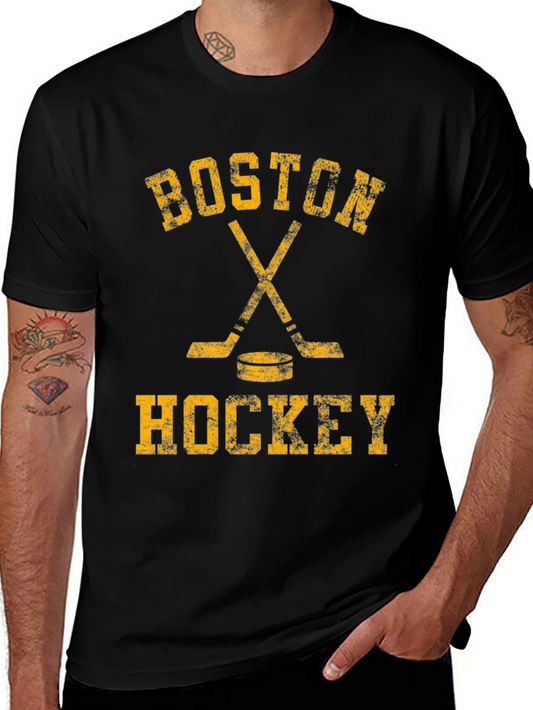 Boston Hockey T-Shirt - Vintage Style