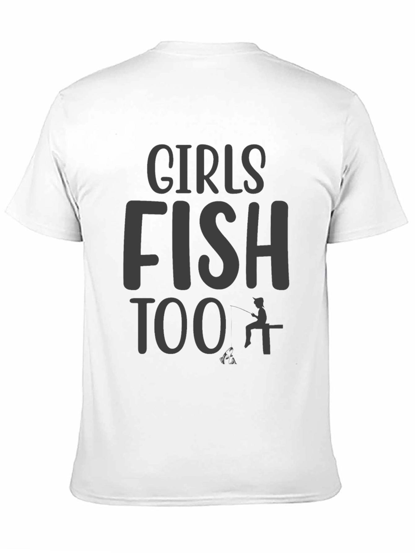 Girls Fish Too Graphic T-Shirt