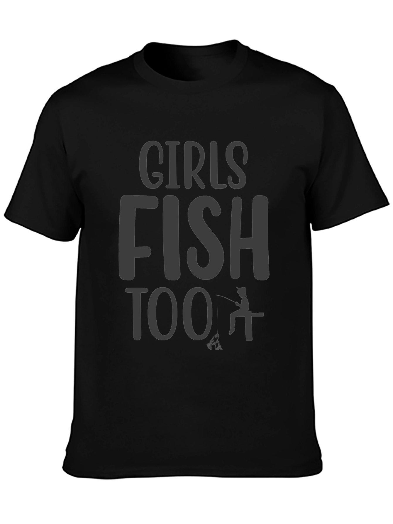 Girls Fish Too Graphic T-Shirt