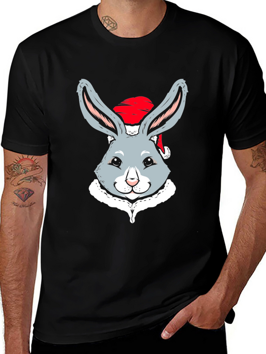 Festive Rabbit Tee: Cute Holiday Style