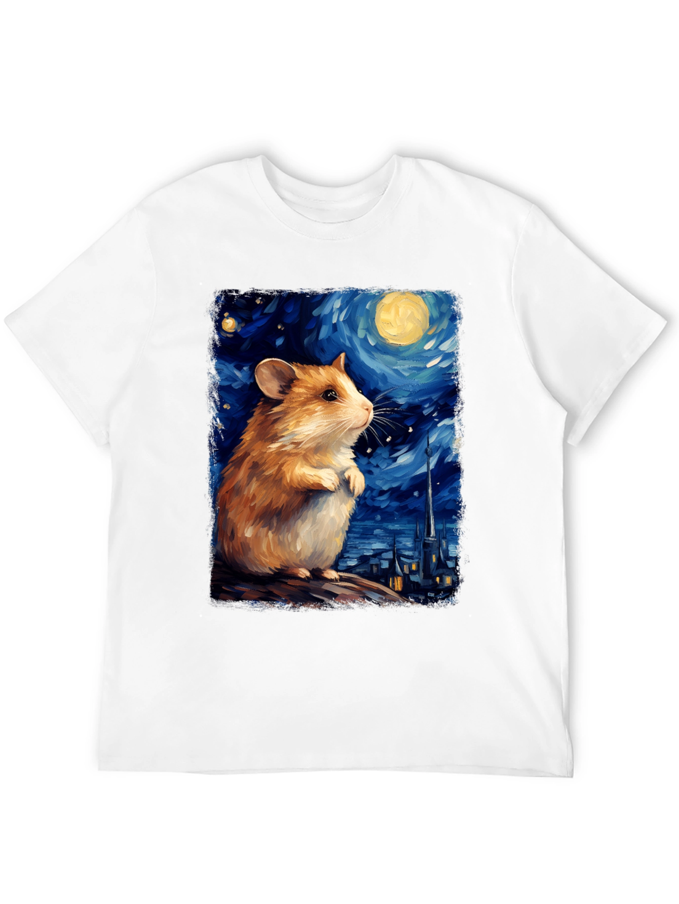 Hamster Starry Night Art T-Shirt