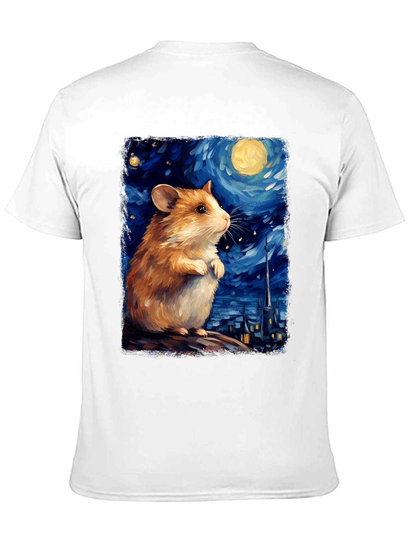 Hamster Starry Night Art T-Shirt
