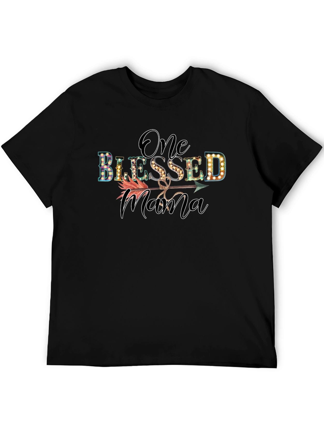One Blessed Mama Graphic Tee - Black