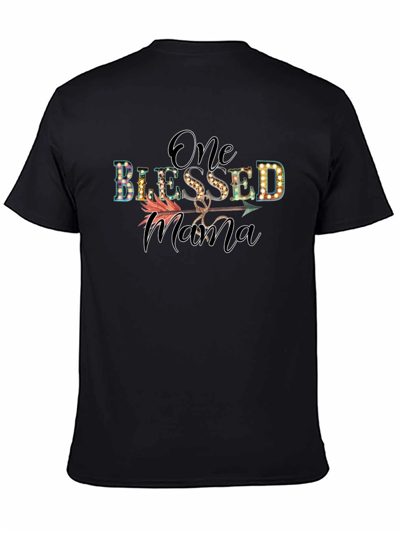 One Blessed Mama Graphic Tee - Black