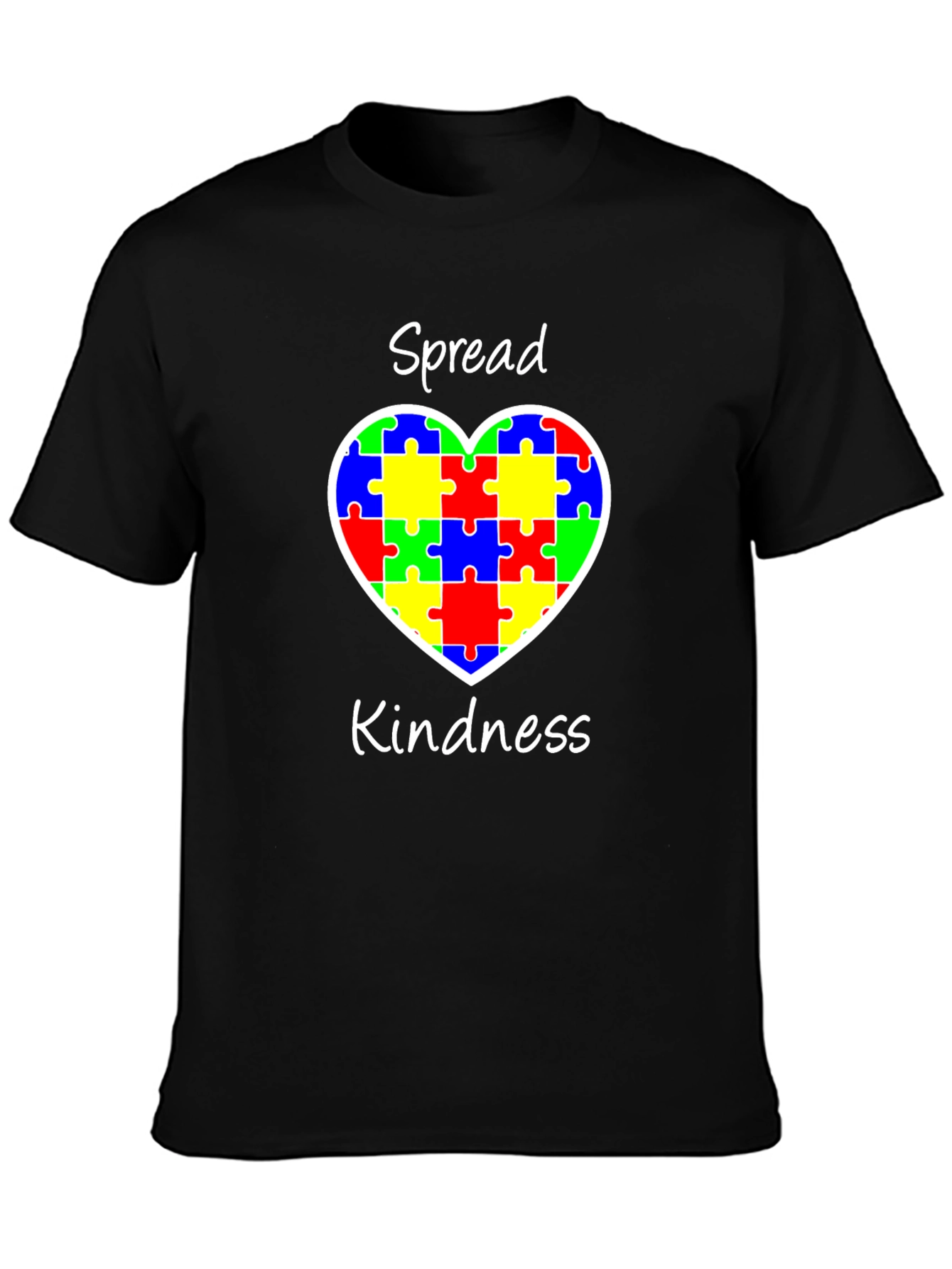 Spread Kindness Puzzle Heart Tee