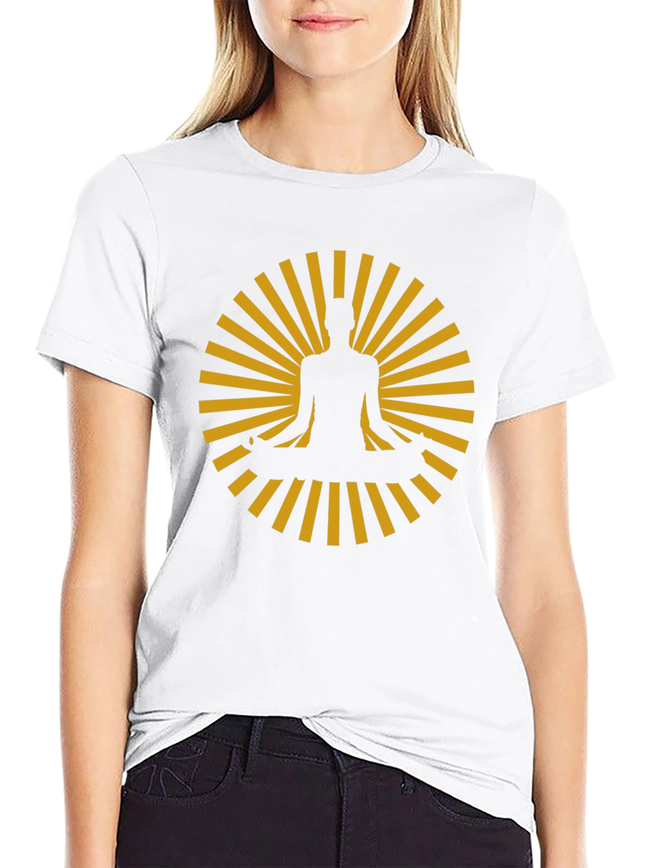 Yoga Meditation Black Graphic Tee