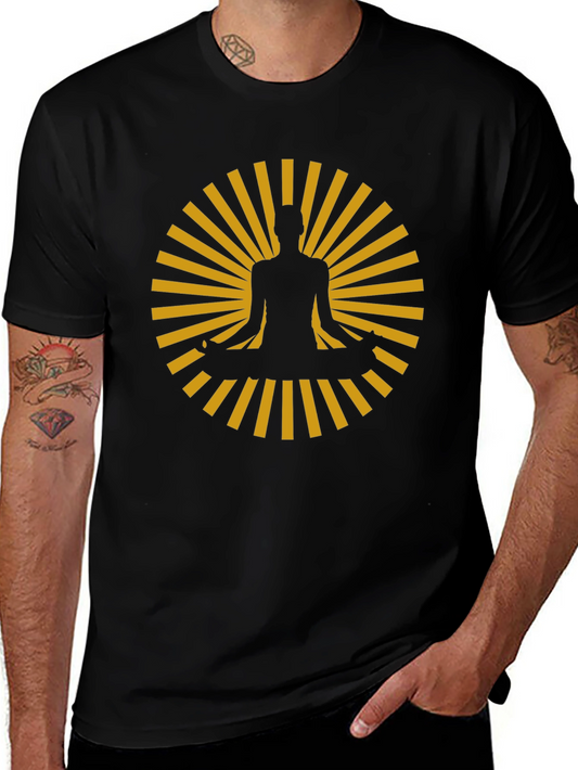 Yoga Meditation Black Graphic Tee