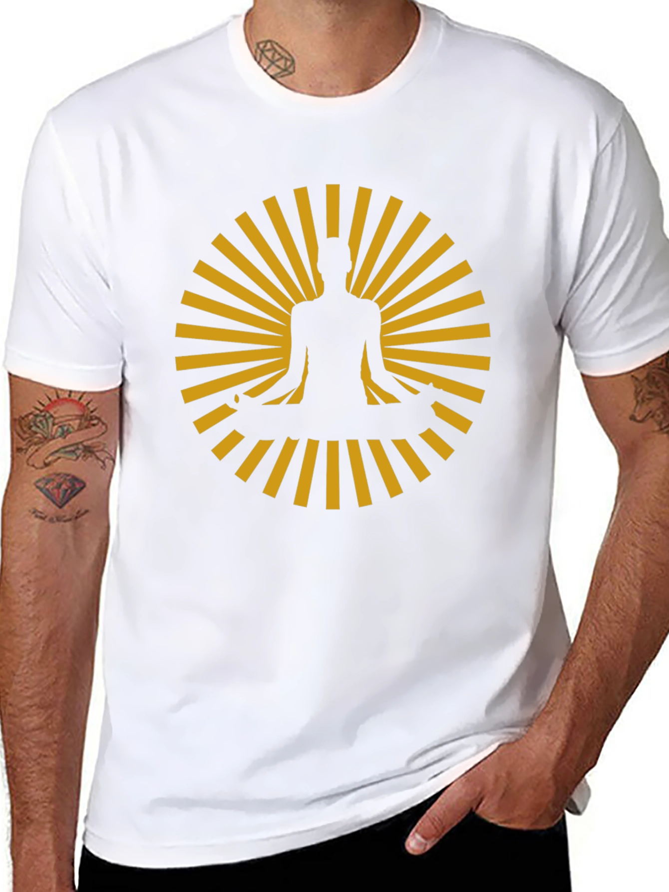 Yoga Meditation Black Graphic Tee
